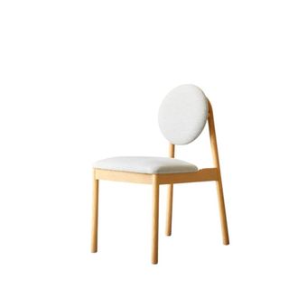 Tikamoon Silla de roble macizo y lana gris