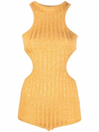 Pucci cut-out silk bodysuit - women - Silk - S - Orange