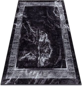 RugsX Rugsx - miro 51278.810 washing carpet Marble, greek anti-slip - black / white black 200x290 cm