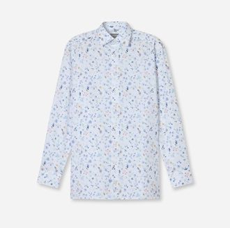 Olymp Businesshemd OLYMP Luxor comfort fit, Herren, Gr. 50, N-Gr, weiss (wei&szlig; gemustert), Web, Obermaterial: 100% Baumwolle, gemustert, 1-Knopf-Manschette, 