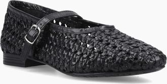 Hush Puppies Womens Delaney Woven Womens Mary Jane Shoes - Black - Size: 3