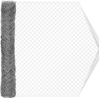 vidaXL Cerca De Eslabones De Cadena 2 X 20 M Acero Cuero Sint&eacute;tico Vidaxl