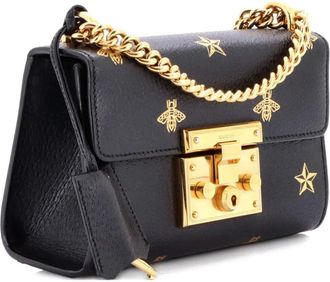 Gucci Padlock Printed Leather Small shoulder bag - women - Calf Leather - One Size - Black