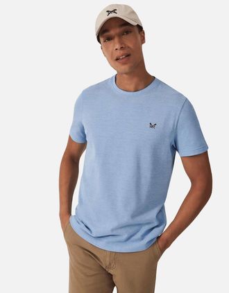 Crew Clothing Mens Crew Clothing Mens Oxford T-Shirt - Blue - Size: 44