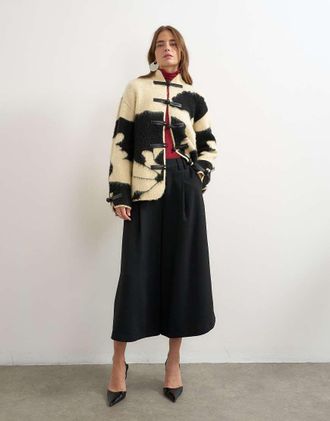 Topshop culotte sartoriali nere-Nero