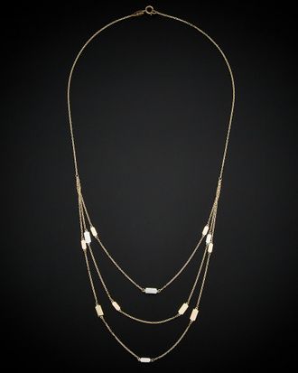 Italian Gold, Inc 14K Italian Gold Tri-Tone 3-Layer Necklace