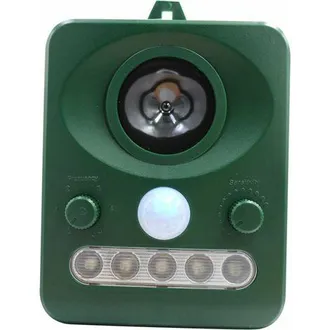 OEM Dissuasore Per Uccelli A Ultrasuoni Per Esterni Con Energia Solare - Doppia Ricarica Solare, Impermeabile Ip65, Batteria Integrata, Verde Erba