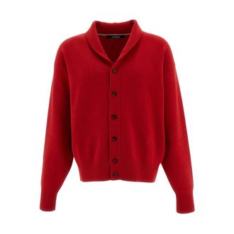 Jacquemus Le Cardigan Pelota - Heren - Truien - Rood - Maat: S Zijde