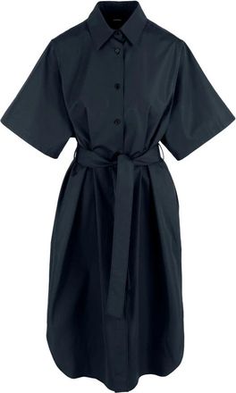 Aspesi Stijlvolle Overhemdjurk - Dames - Shirt Kleedjes - Blauw - M - Katoen - Kleedjes