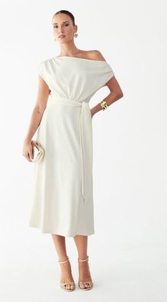 Willa Eva Midi Dress in Cream at Nordstrom, Size 10