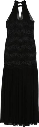 Twinset Abito in pizzo Scollo allamericana Orlo svasato - Dames - Avondkleed - Zwart - S - Kleedjes