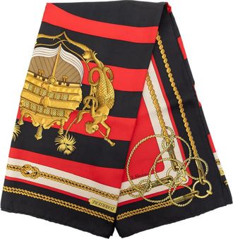 Herm&egrave;s Pre-owned Hermes Chateaux D Arriere Silk Scarf 90 Ladies KRJJFULUBPLPEKRD
