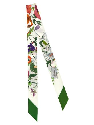 Gucci Green Floral Bandana Scarf