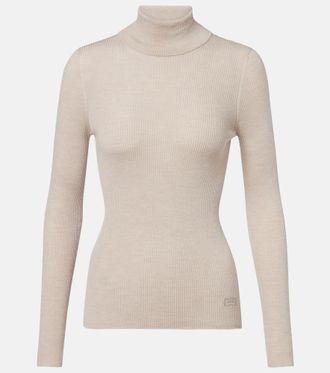Agnona Turtleneck wool, silk, and cashmere sweater