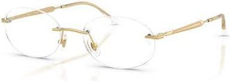 Ray-Ban 50mm Oval optical glasses in Gold at Nordstrom