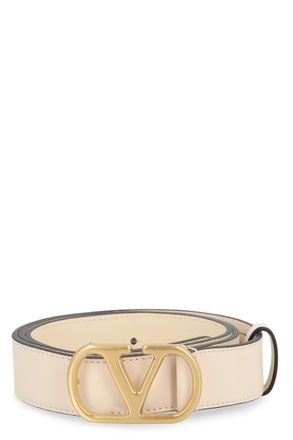 Valentino Garavani Vlogo Signature Leather Belt