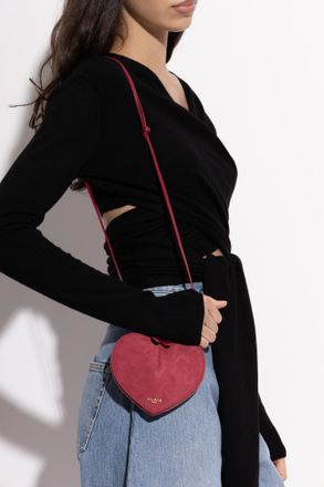 Alaia Shoulder Bag Le Coeur Mini, Womens, Burgundy