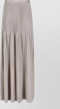 Giorgio Armani pleated high waist maxi skirt button detail