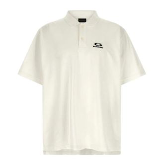 Balenciaga Laurel Classic Regular Polo - male - Balenciaga - Polo Shirts - White - M - Tops