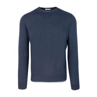 Paolo Pecora Blue Crew Neck Jumper