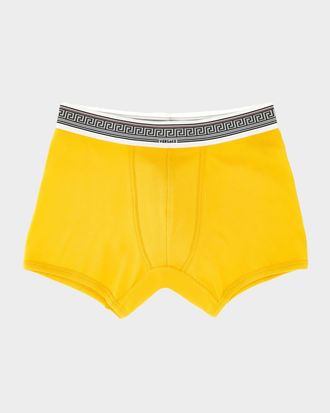 Versace Men & apos;s Greca-Waistband Boxer Briefs