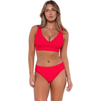 Sunsets Elsie Top-32D/34C in Geranium at Nordstrom