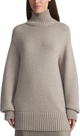 Lafayette 148 New York Chunky Stand Collar Wool Sweater