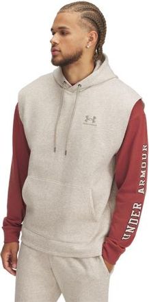 Under Armour Mens Icon Fleece Sleeveless Hoodie - Timberwolf Taupe/Timberwolf Taupe Size 3XL