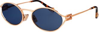Miu Miu Womens Sunglasses Rose Gold Metal