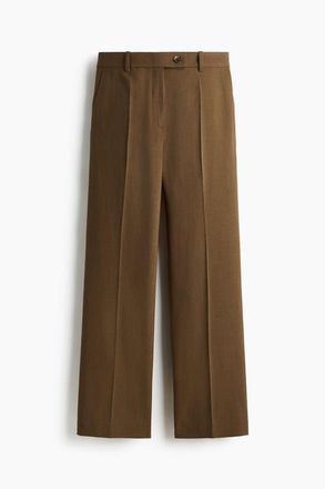 H&M Tailored Trousers in Dark Khaki Green at Nordstrom, Size 10