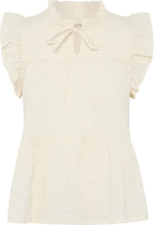 Part Two Ruche Mouw Blouse Tofu - Dames - Blouses - Beige - L - Overhemden
