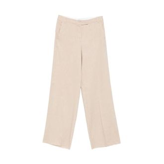 Marella Wide Trousers, female, Beige, Size: S Wide Trousers