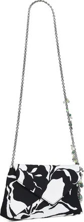 Dries Van Noten Womens Clutch Bag With Chain Strap, Multicolour Cotton Handbags Hand