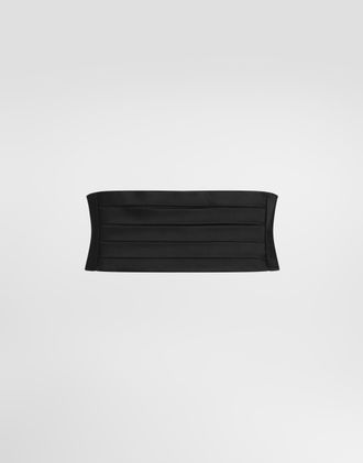 Dolce & Gabbana Silk Duchesse Cummerbund - Man Ties And Pocket Squares Black 48