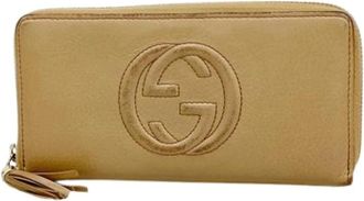 Gucci Pre-owned Wallets, female, Brown, Size: ONE SIZE Pre-owned Vintage Long Wallet