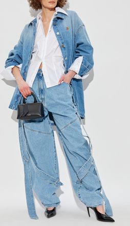 The Attico Jeans With Logo, Womens, Blue