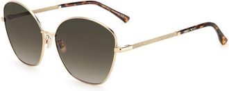 Jimmy Choo London Gold Metal Womens Sunglasses