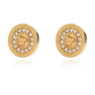 Versace Medusa Crystal Earrings - Dames - Oorbellen - Geel - ONE Size - Accessoires