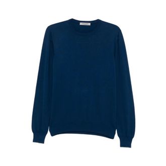 La Fileria Round-neck Knitwear, male, Blue, Size: 3XL Sweater Fileria