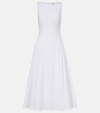 Staud Gwen cotton poplin midi dress