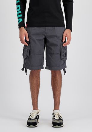 Alpha Industries Shorts ALPHA INDUSTRIES Jet Short, Herren, Gr. 27, Normalgr&ouml;ssen, grau (vintage grau), Obermaterial: 100% Baumwolle, Hosen Shorts