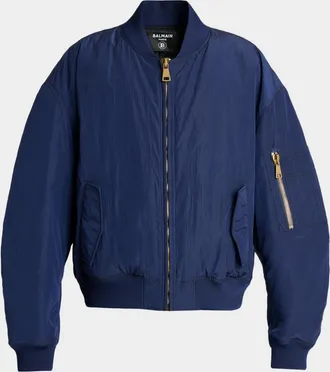 Balmain Men & apos;s Vintage Embroidered Bomber Jacket