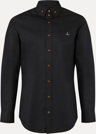 Vivienne Westwood Two Button Krall Shirt Compact Poplin Black 46 Men