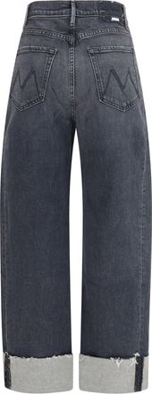 Mother Womens Jeans Half Pipe Frayed Flood Cuff Red Cotton