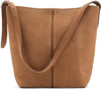 Mango Leather Bucket Bag in Medium Brown at Nordstrom