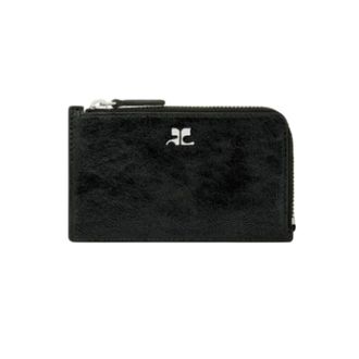 Courr&egrave;ges Wallets & Cardholders, female, Black, Size: ONE SIZE Zipped Cardholder