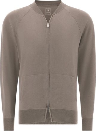 Boggi Milano Truien & Vesten, Heren, Beige, M, Wol, Merino wollen bomberjack
