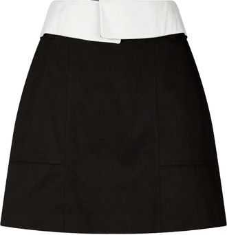 STUDIO TOMBOY Minigonna con bordo a contrasto - Nero