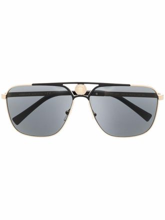 Versace Medusa Head pilot-frame sunglasses - men - Metal (Other) - 61 - Black