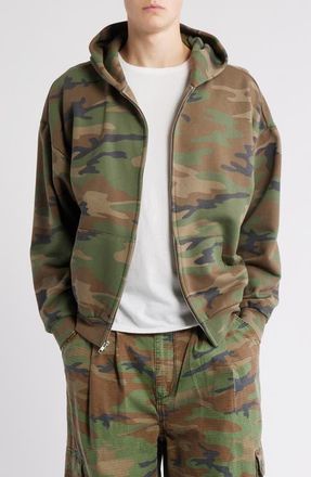 Elwood Camo Cotton Zip Hoodie at Nordstrom, Size Xx-Large